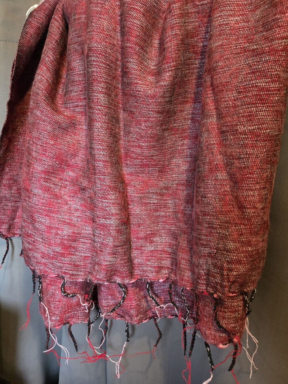 Zig Zag Asian Collection Shawl Wrap Scarf, Artisan-Made In Nepal, NWOT - Picture 2 of 7